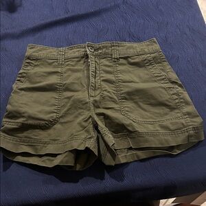 Old Navy Olive Utility Cotton Shorts